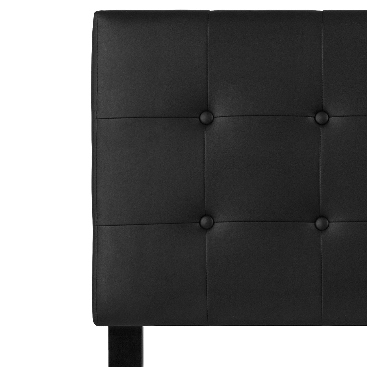 Twin Headboard-Black Vinyl HG-HB1705-T-BK-GG