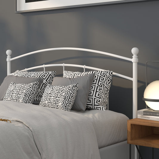 White Metal Queen Headboard HG-HB1706-WH-Q-GG