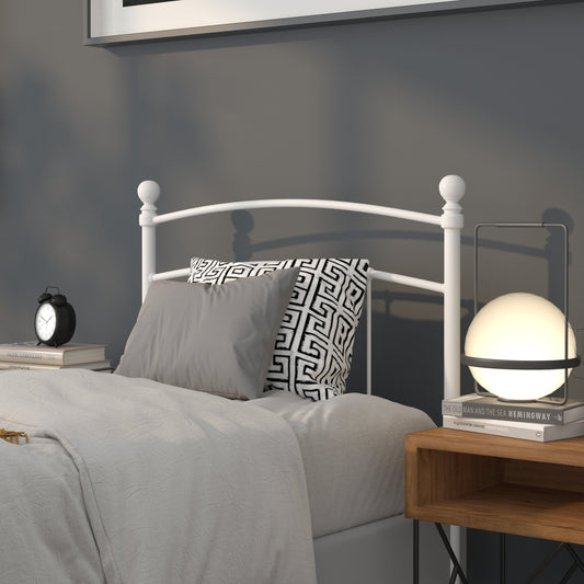 White Metal Twin Headboard HG-HB1706-WH-T-GG