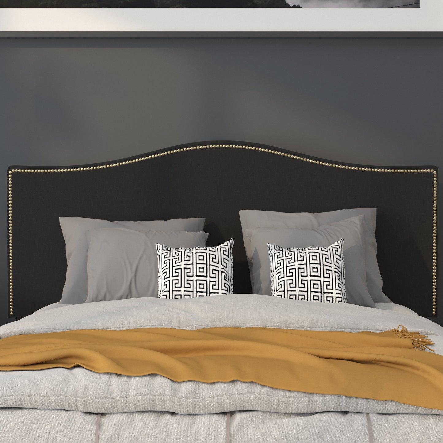 Full Headboard-Black Fabric HG-HB1707-F-BK-GG