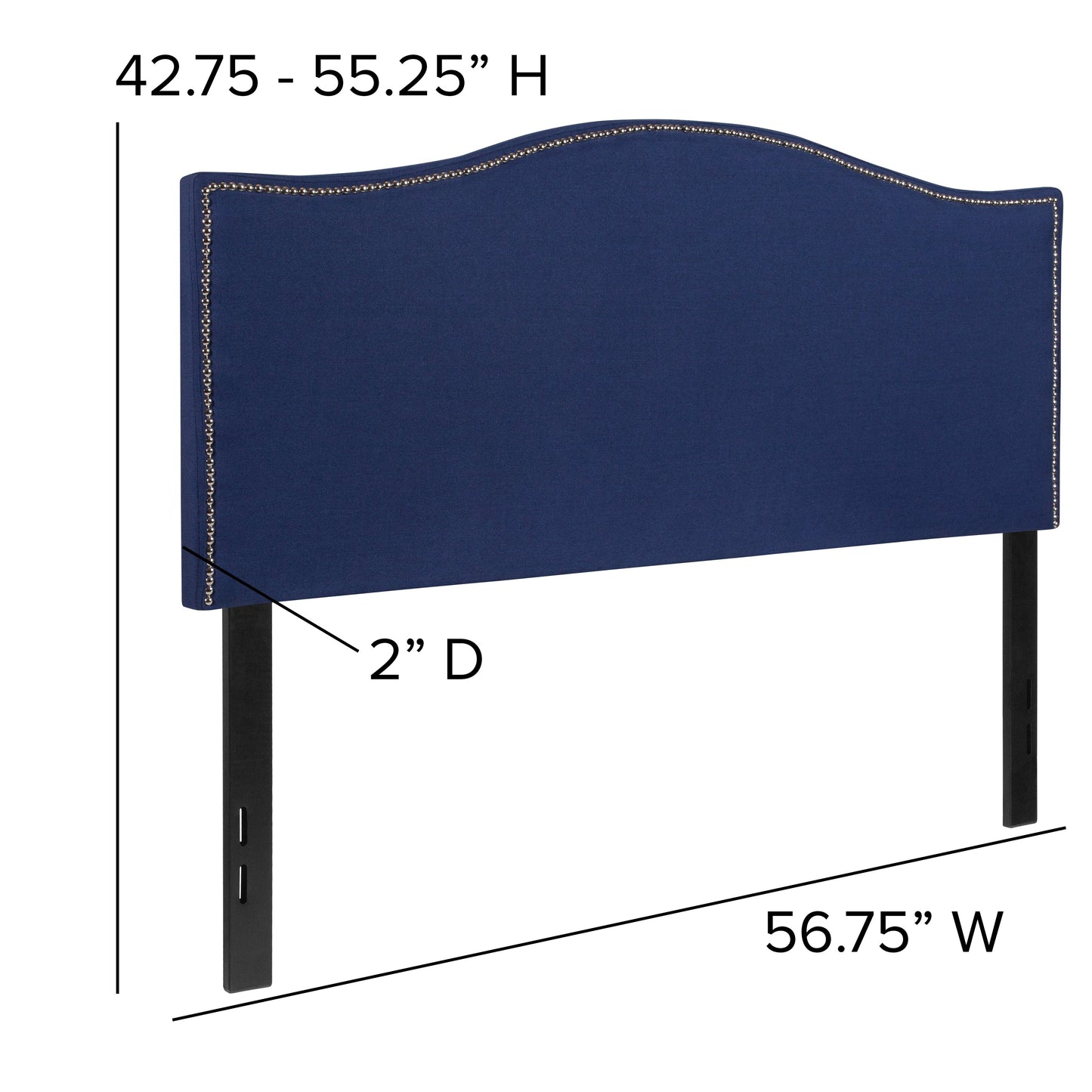 Full Headboard-Navy Fabric HG-HB1707-F-N-GG