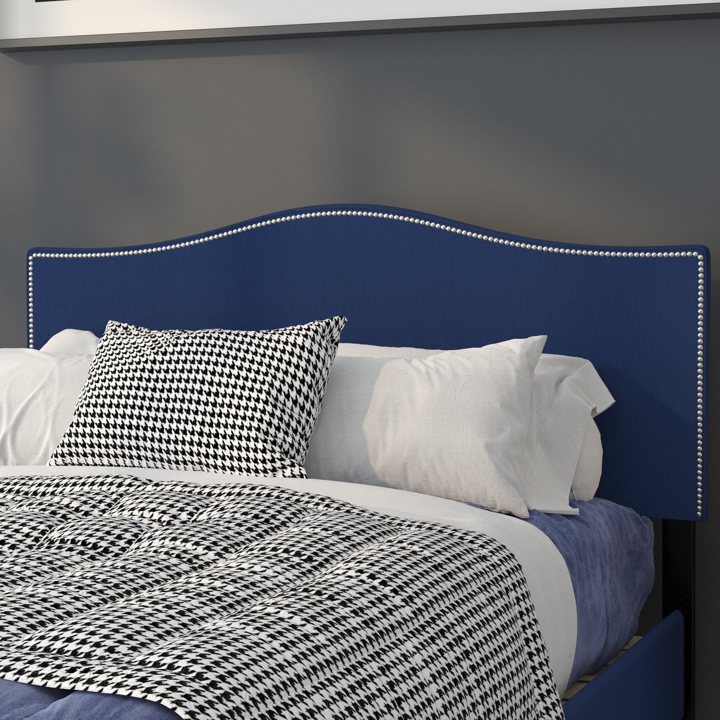 Full Headboard-Navy Fabric HG-HB1707-F-N-GG