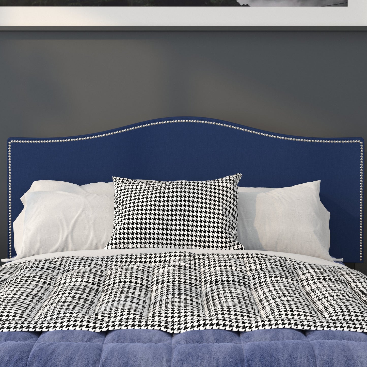 Full Headboard-Navy Fabric HG-HB1707-F-N-GG