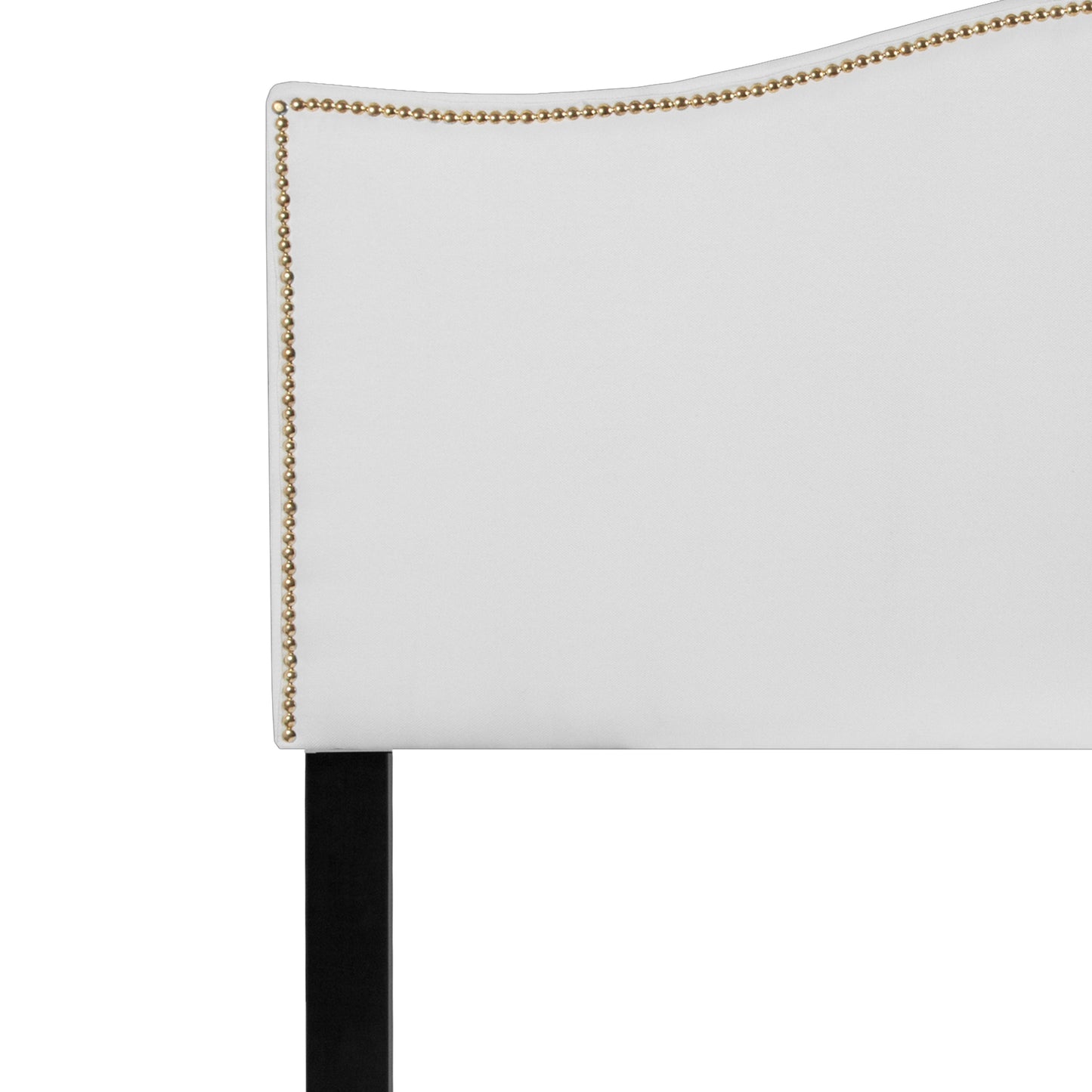 Queen Headboard-White Fabric HG-HB1707-Q-W-GG