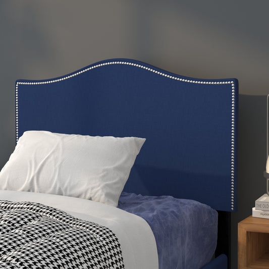 Twin Headboard-Navy Fabric HG-HB1707-T-N-GG