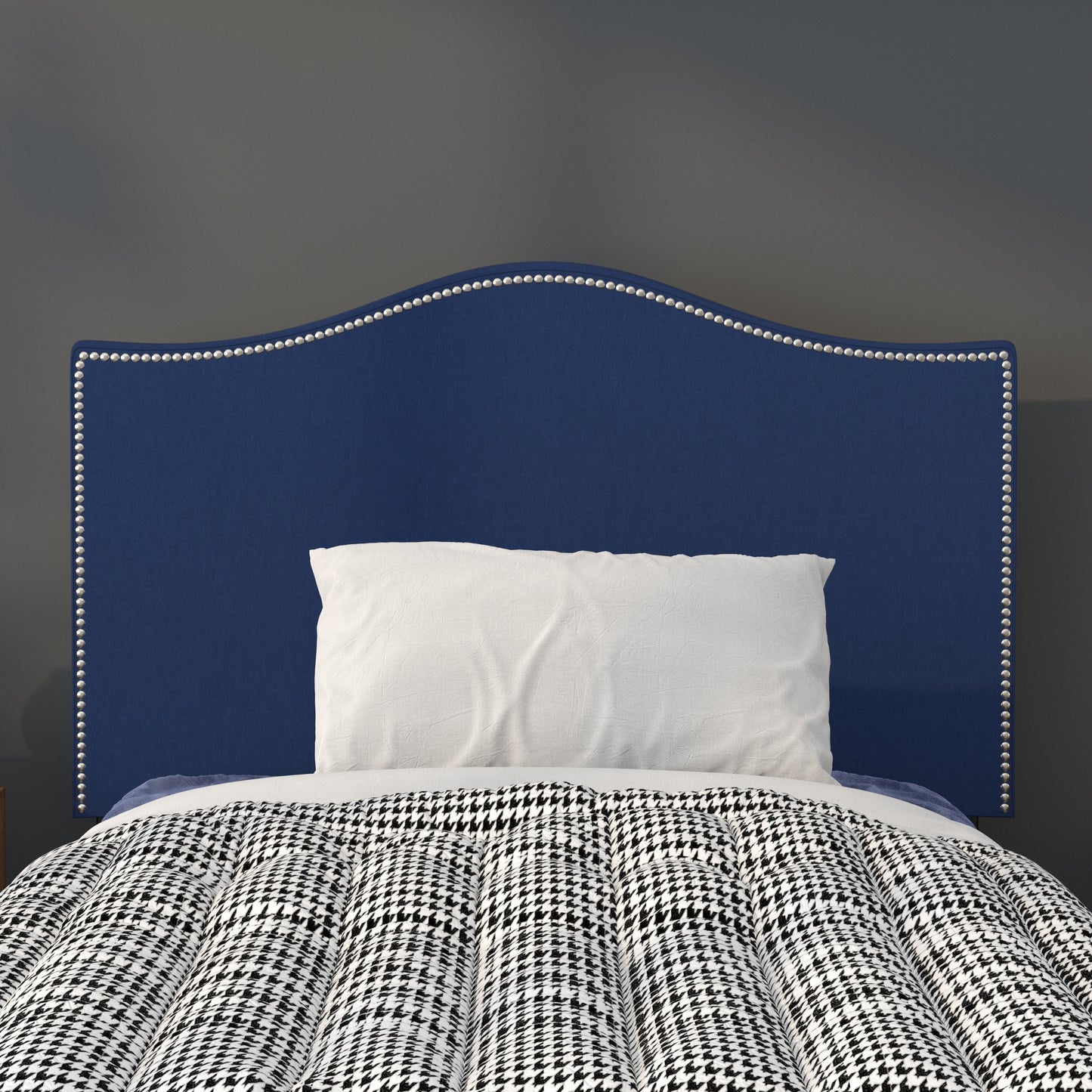 Twin Headboard-Navy Fabric HG-HB1707-T-N-GG