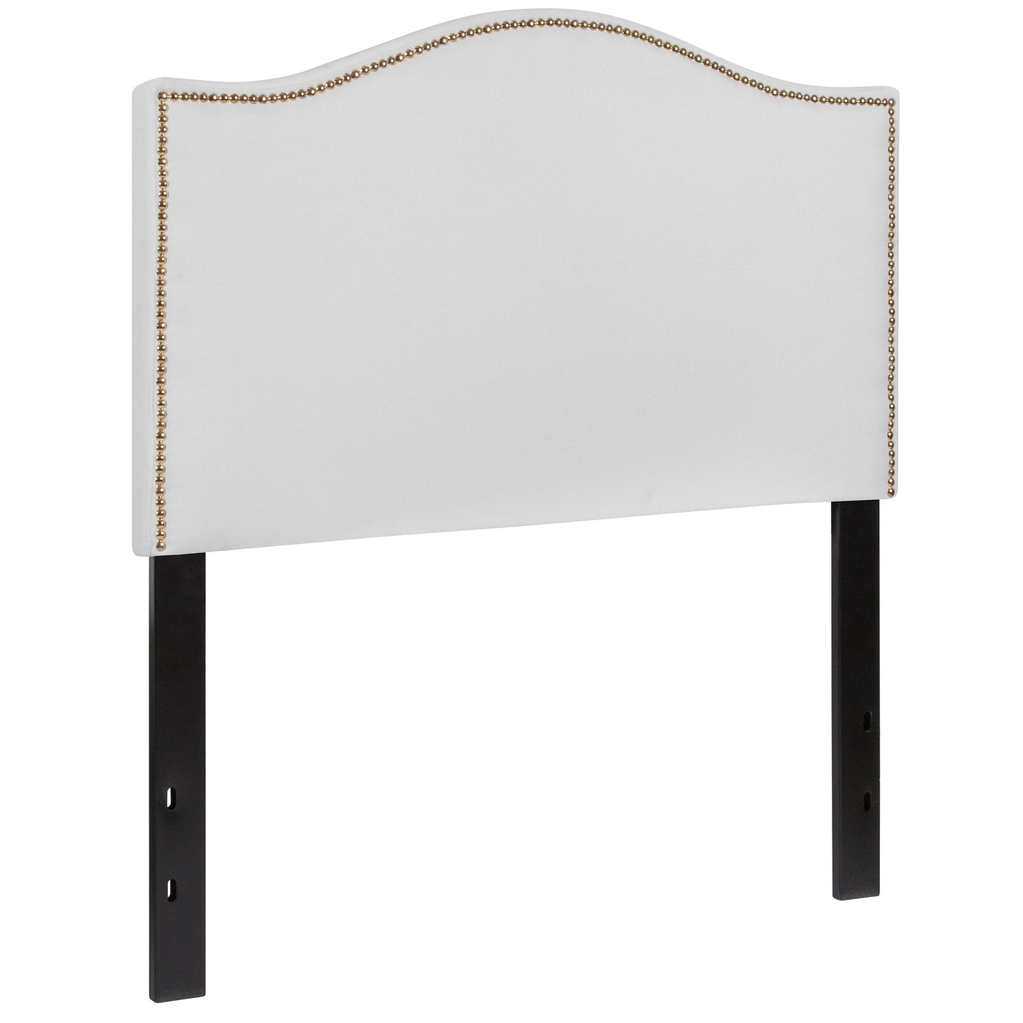 Twin Headboard-White Fabric HG-HB1707-T-W-GG