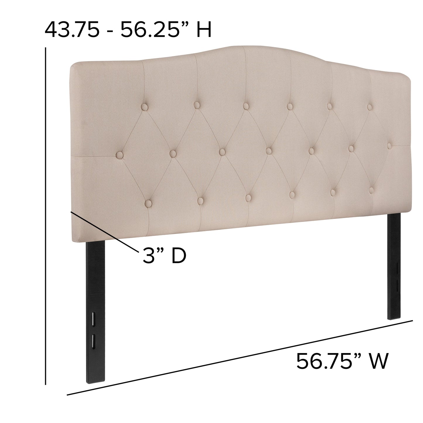 Full Headboard-Beige Fabric HG-HB1708-F-B-GG