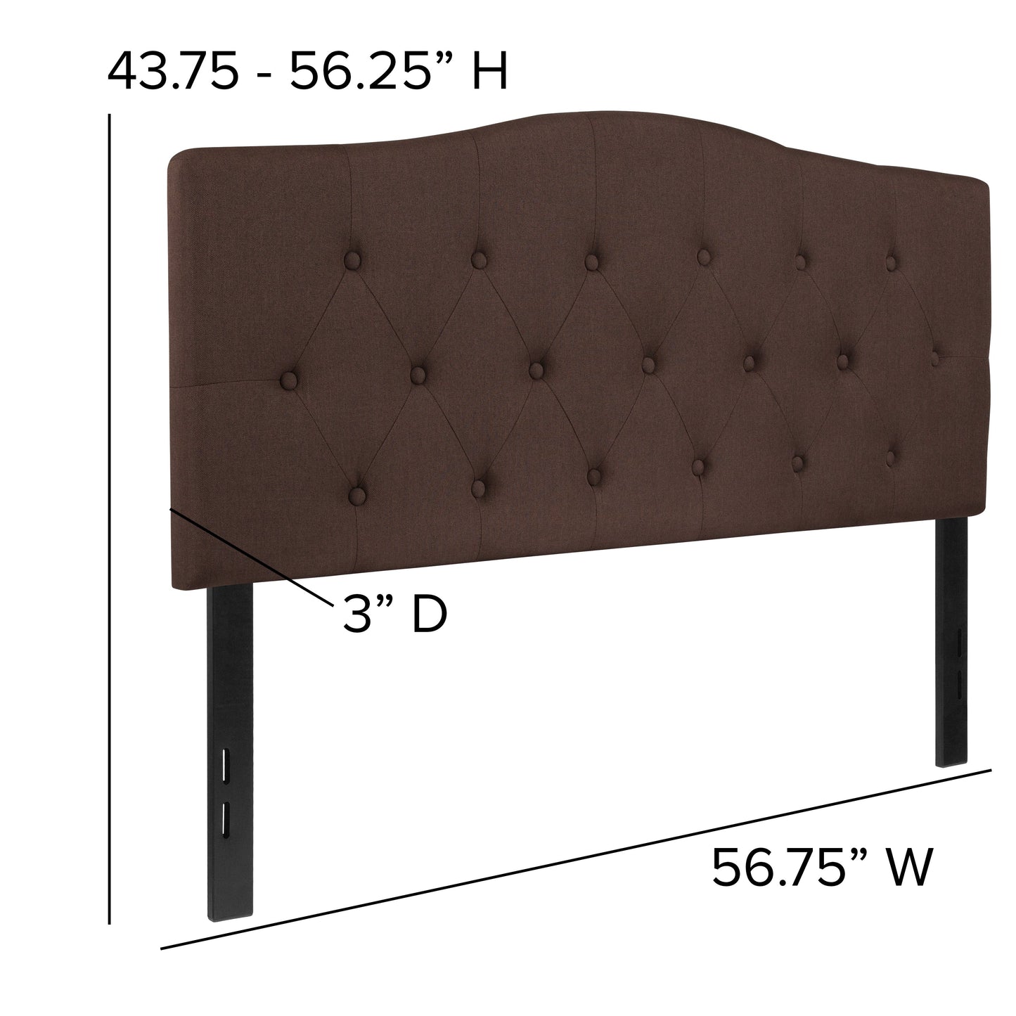 Full Headboard-Brown Fabric HG-HB1708-F-DBR-GG