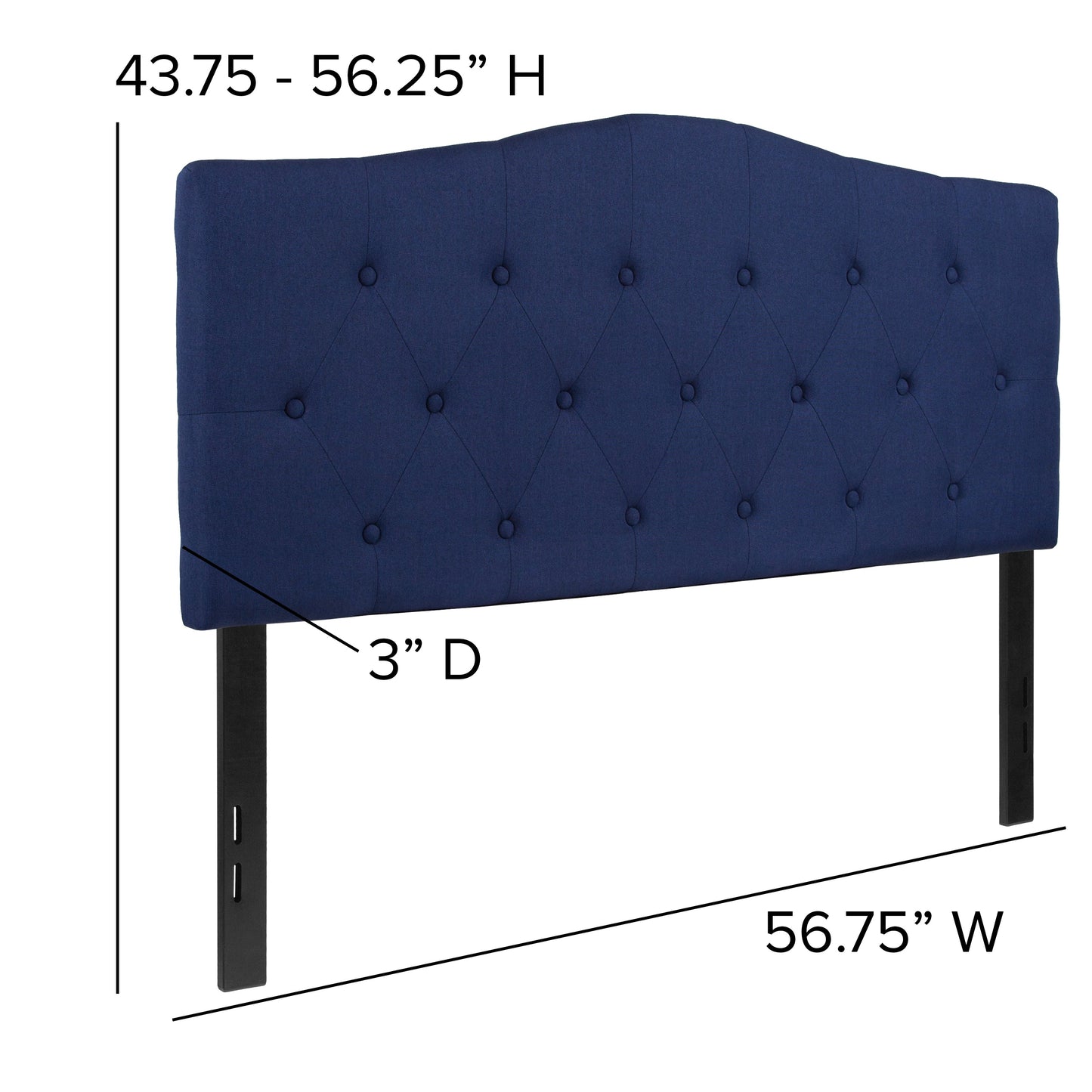 Full Headboard-Navy Fabric HG-HB1708-F-N-GG