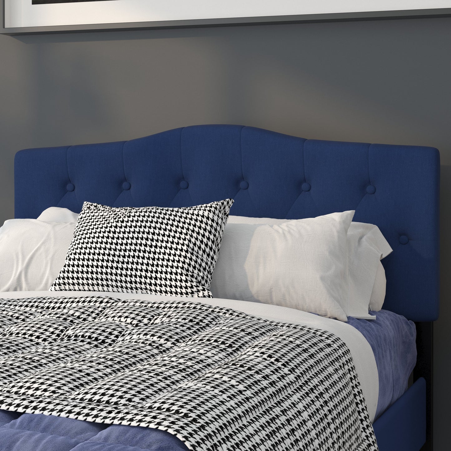 Full Headboard-Navy Fabric HG-HB1708-F-N-GG