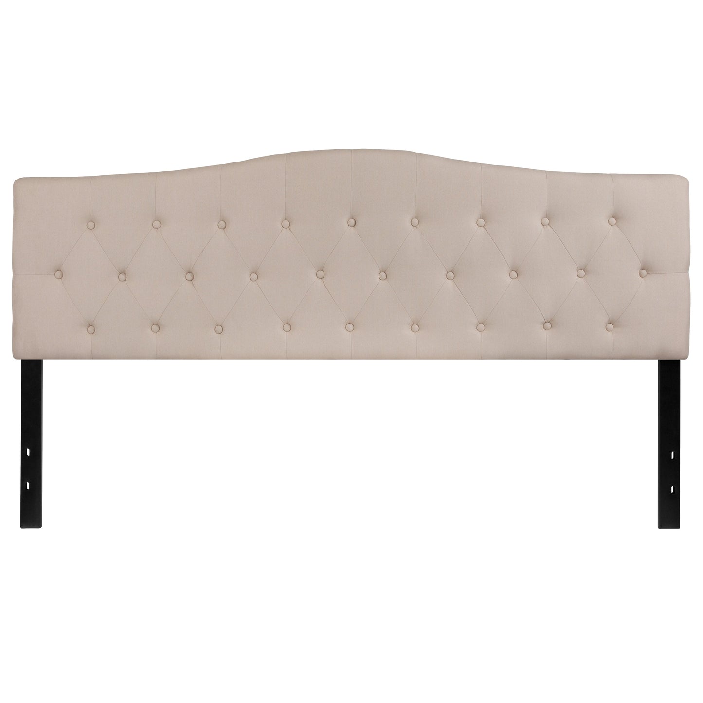 King Headboard-Beige Fabric HG-HB1708-K-B-GG