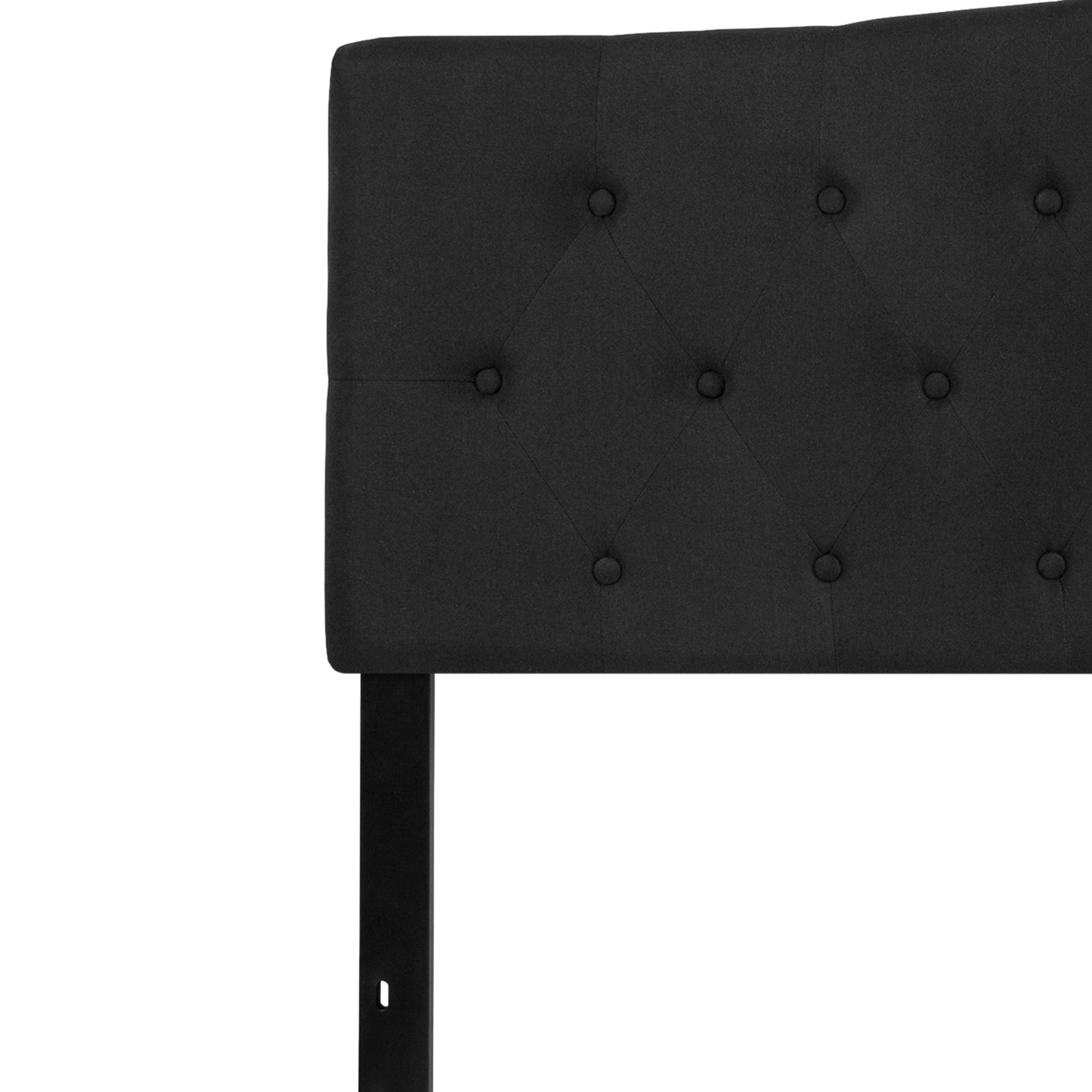 King Headboard-Black Fabric HG-HB1708-K-BK-GG