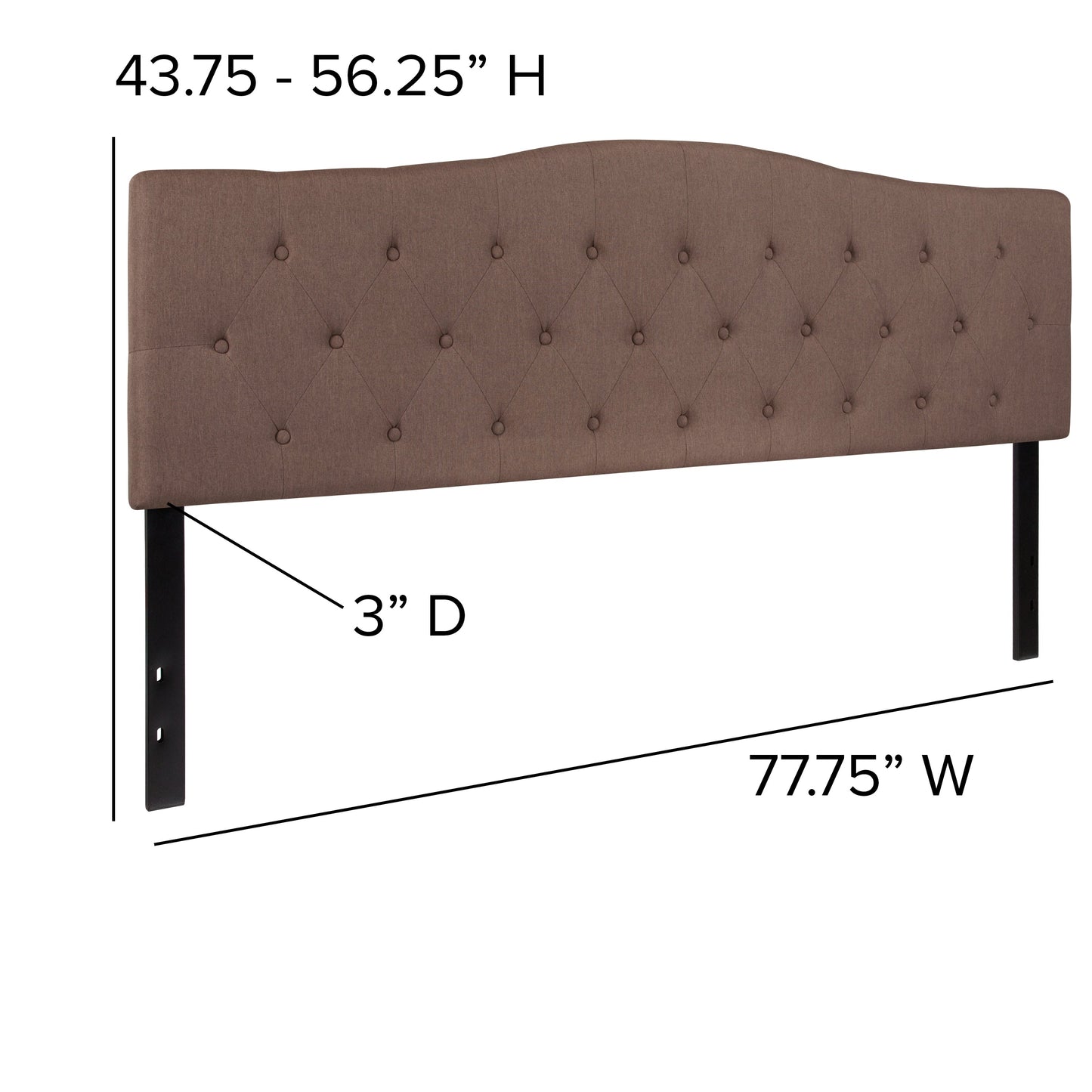 King Headboard-Camel Fabric HG-HB1708-K-C-GG