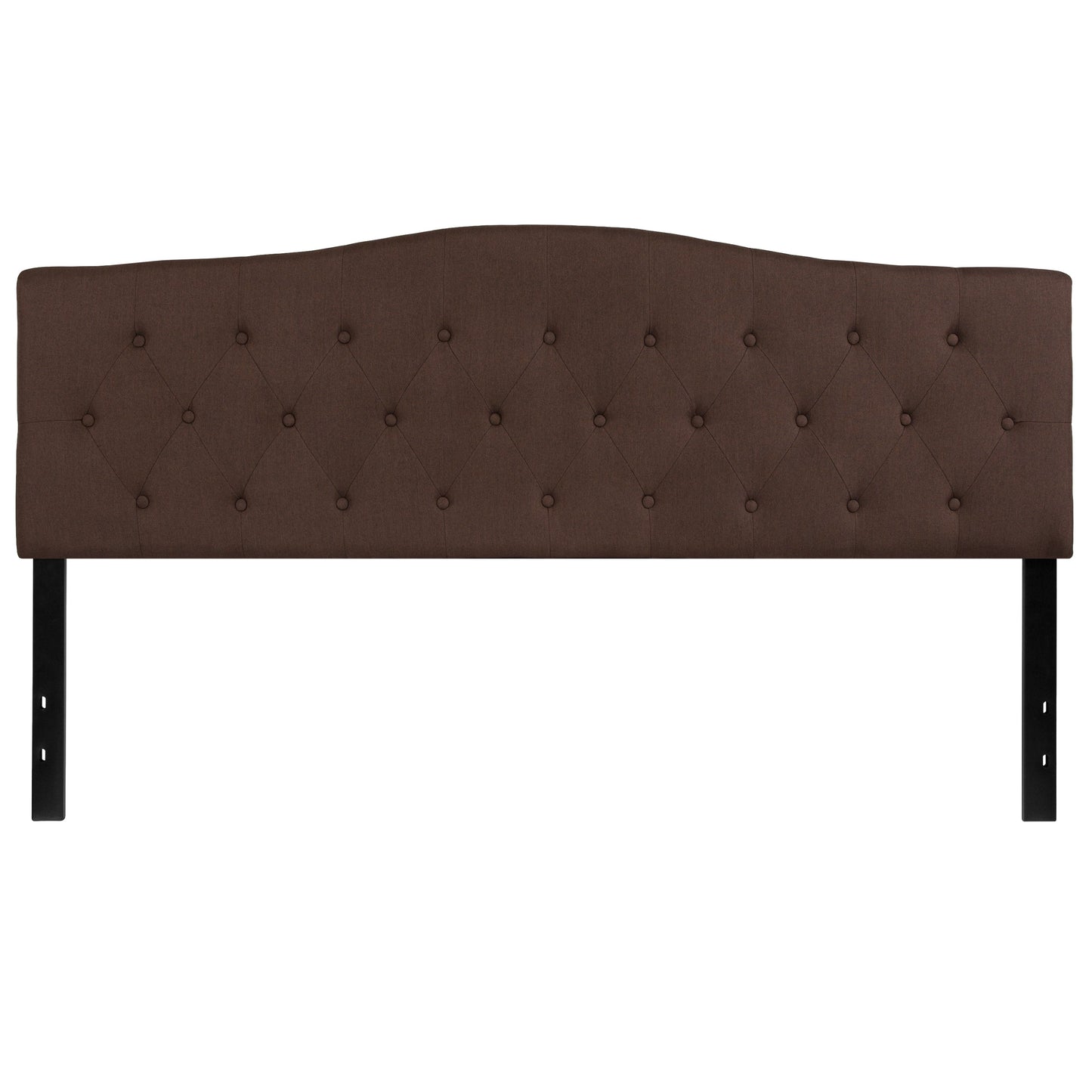 King Headboard-Brown Fabric HG-HB1708-K-DBR-GG