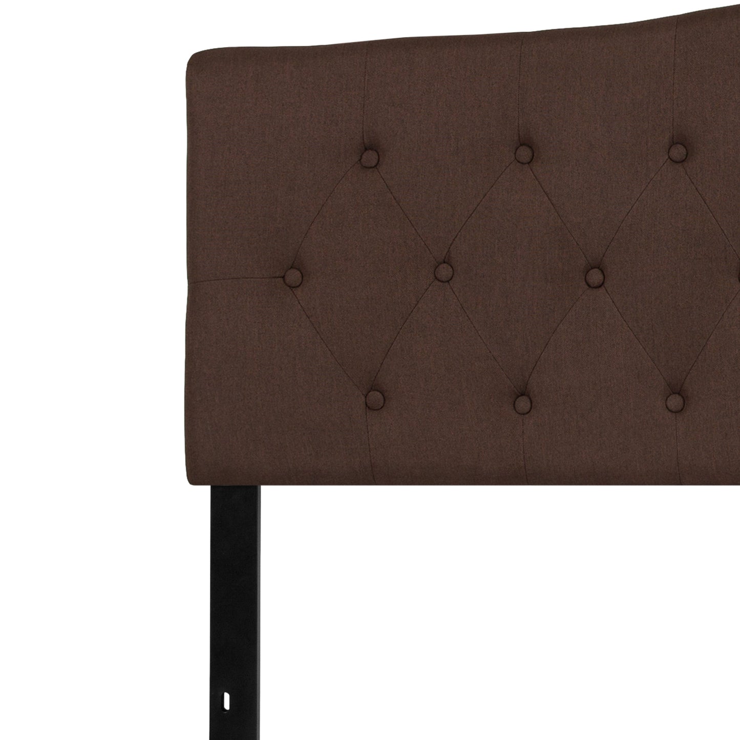 King Headboard-Brown Fabric HG-HB1708-K-DBR-GG