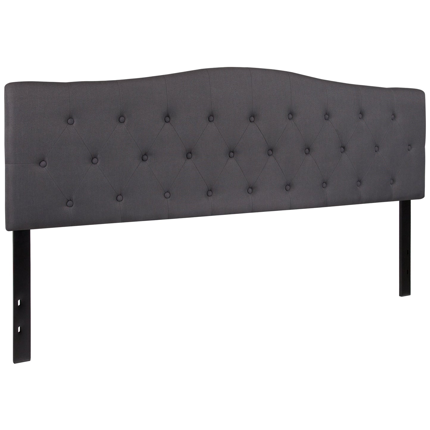 King Headboard-Gray Fabric HG-HB1708-K-DG-GG