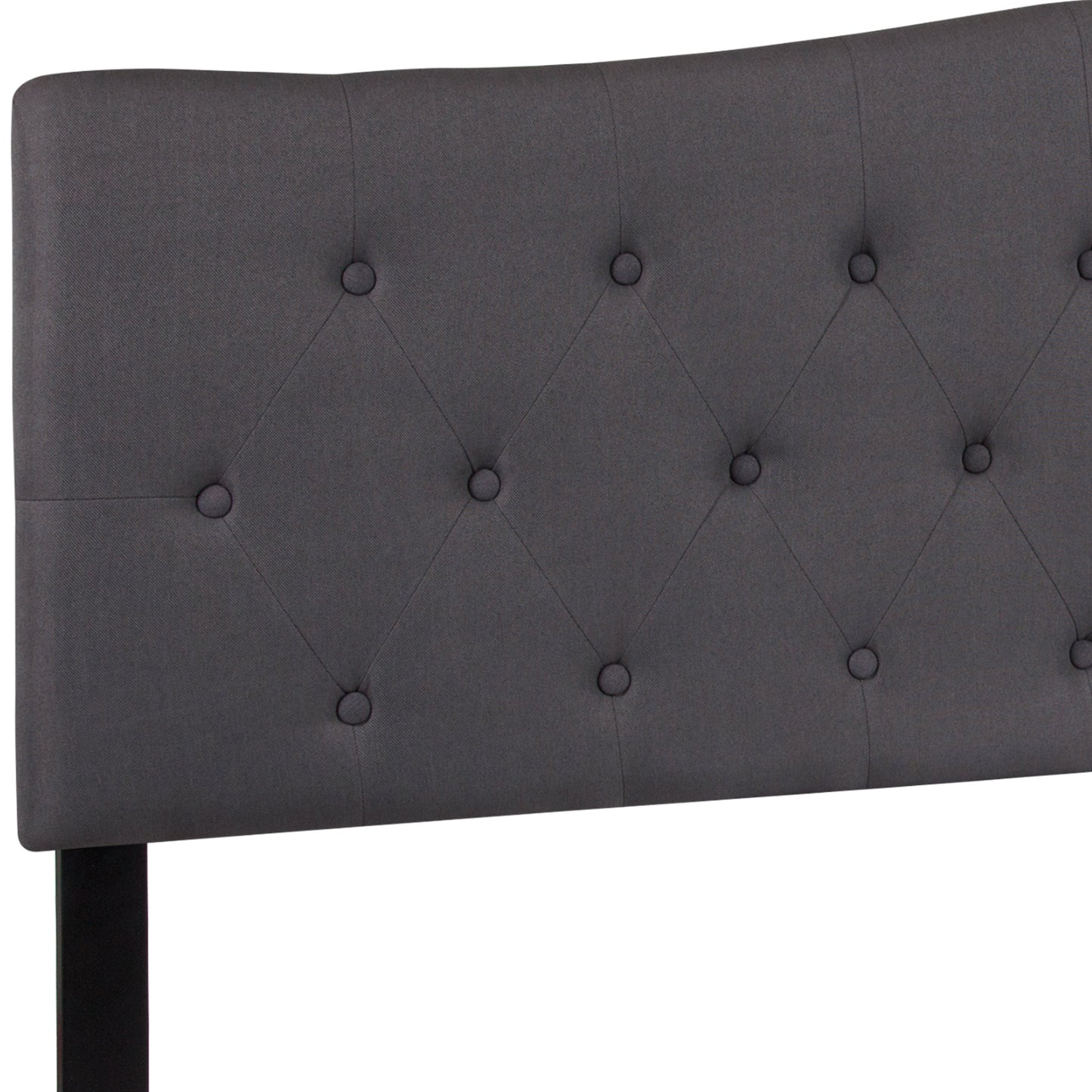 King Headboard-Gray Fabric HG-HB1708-K-DG-GG