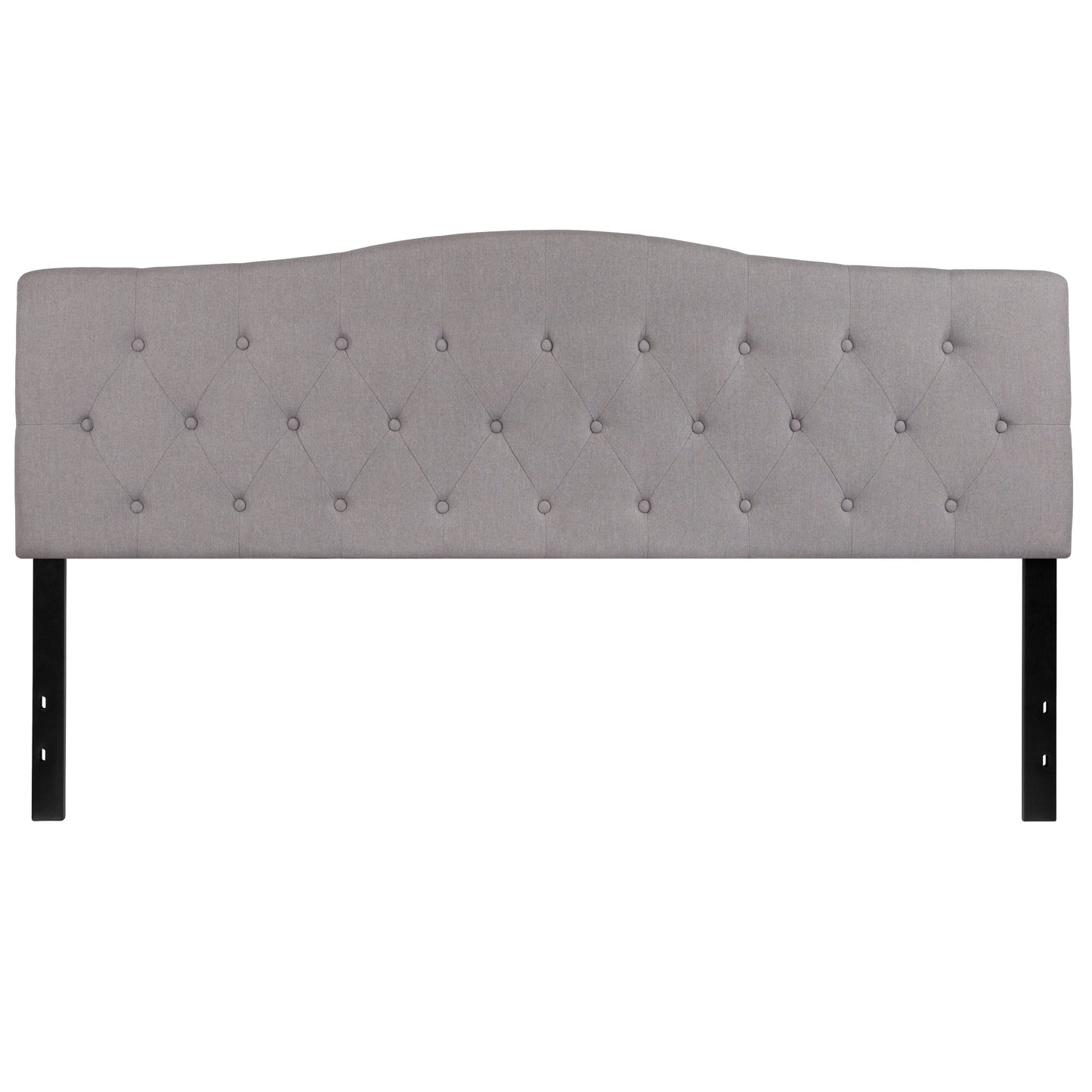 King Headboard-Gray Fabric HG-HB1708-K-LG-GG