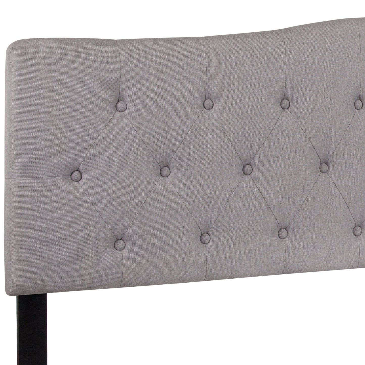 King Headboard-Gray Fabric HG-HB1708-K-LG-GG