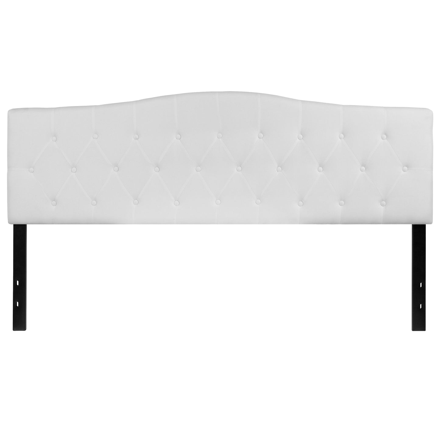 King Headboard-White Fabric HG-HB1708-K-W-GG