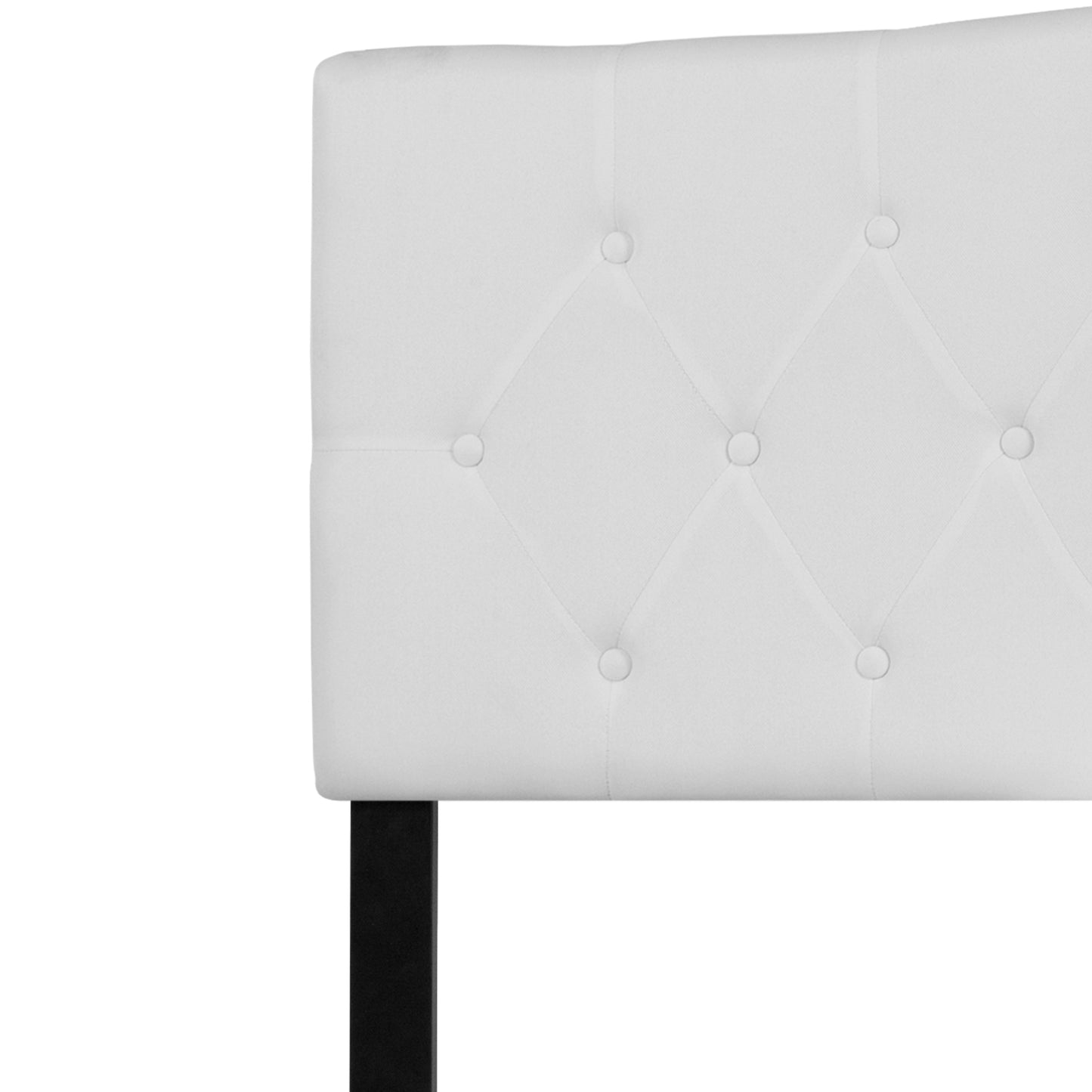 King Headboard-White Fabric HG-HB1708-K-W-GG