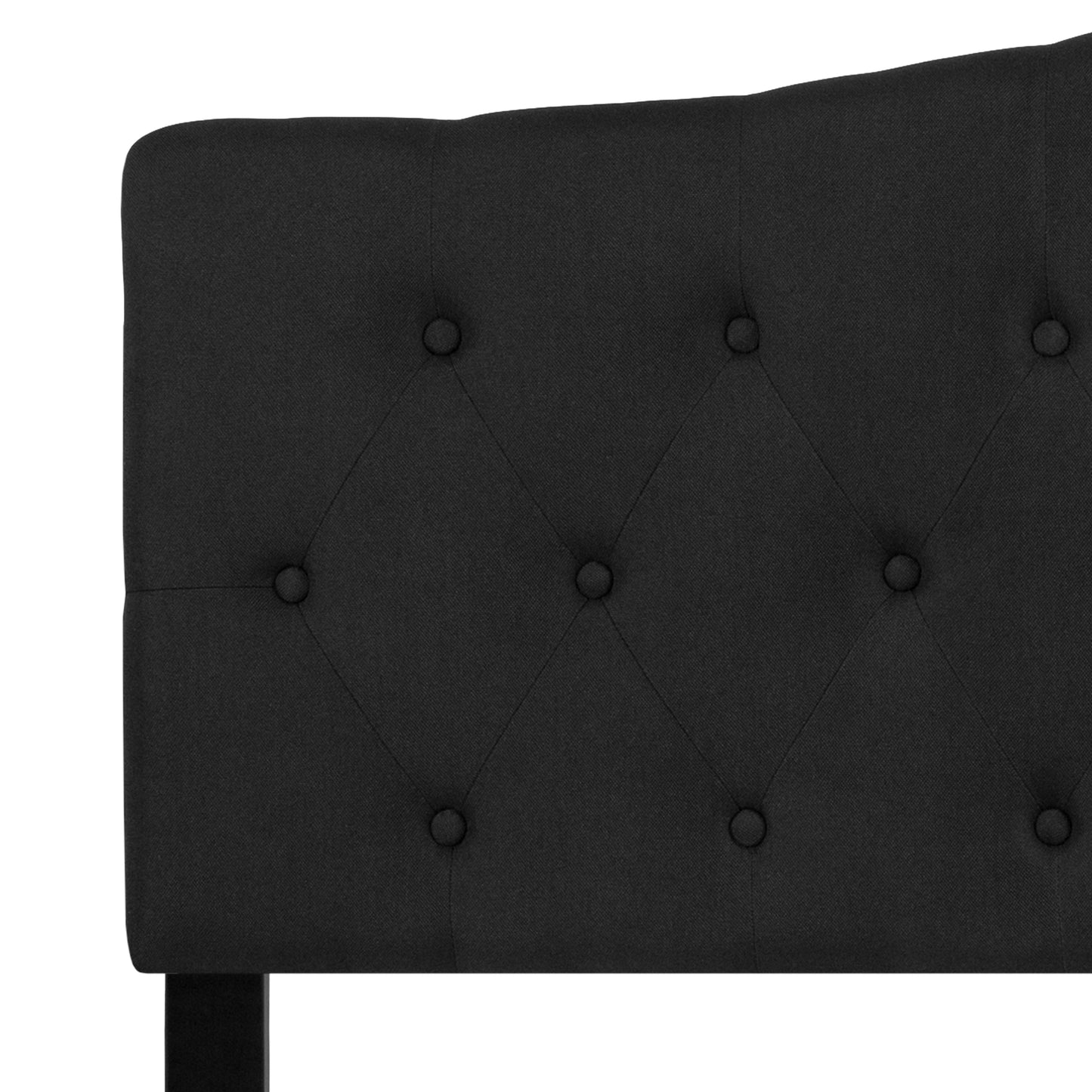 Queen Headboard-Black Fabric HG-HB1708-Q-BK-GG