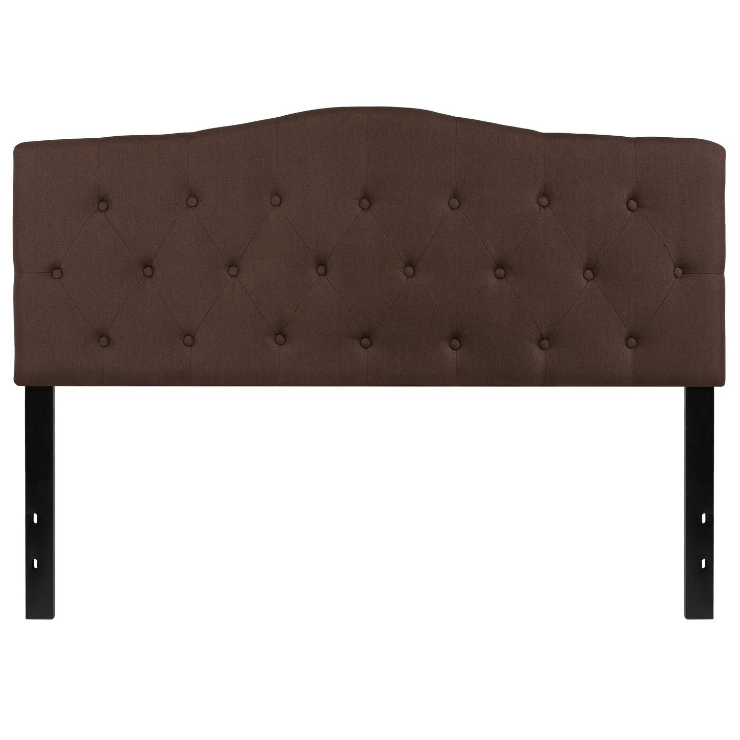 Queen Headboard-Brown Fabric HG-HB1708-Q-DBR-GG