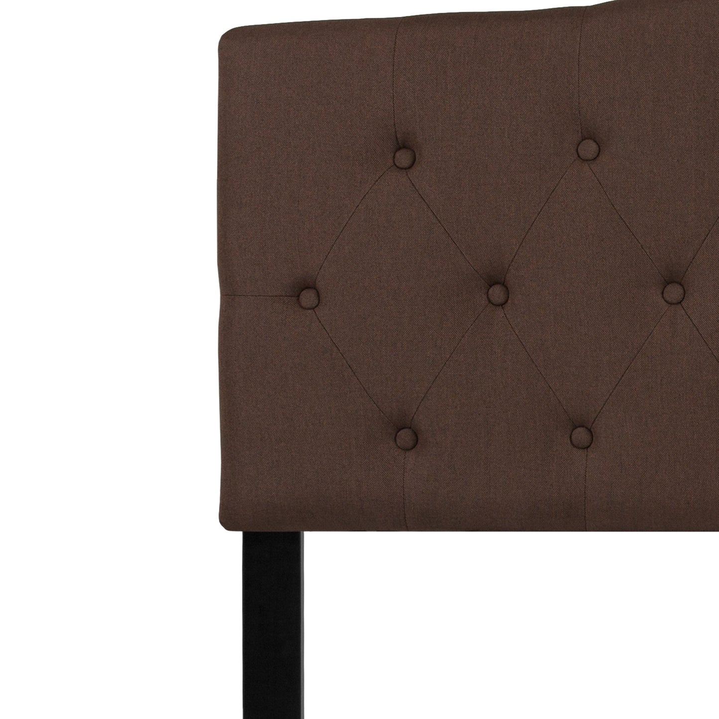 Queen Headboard-Brown Fabric HG-HB1708-Q-DBR-GG