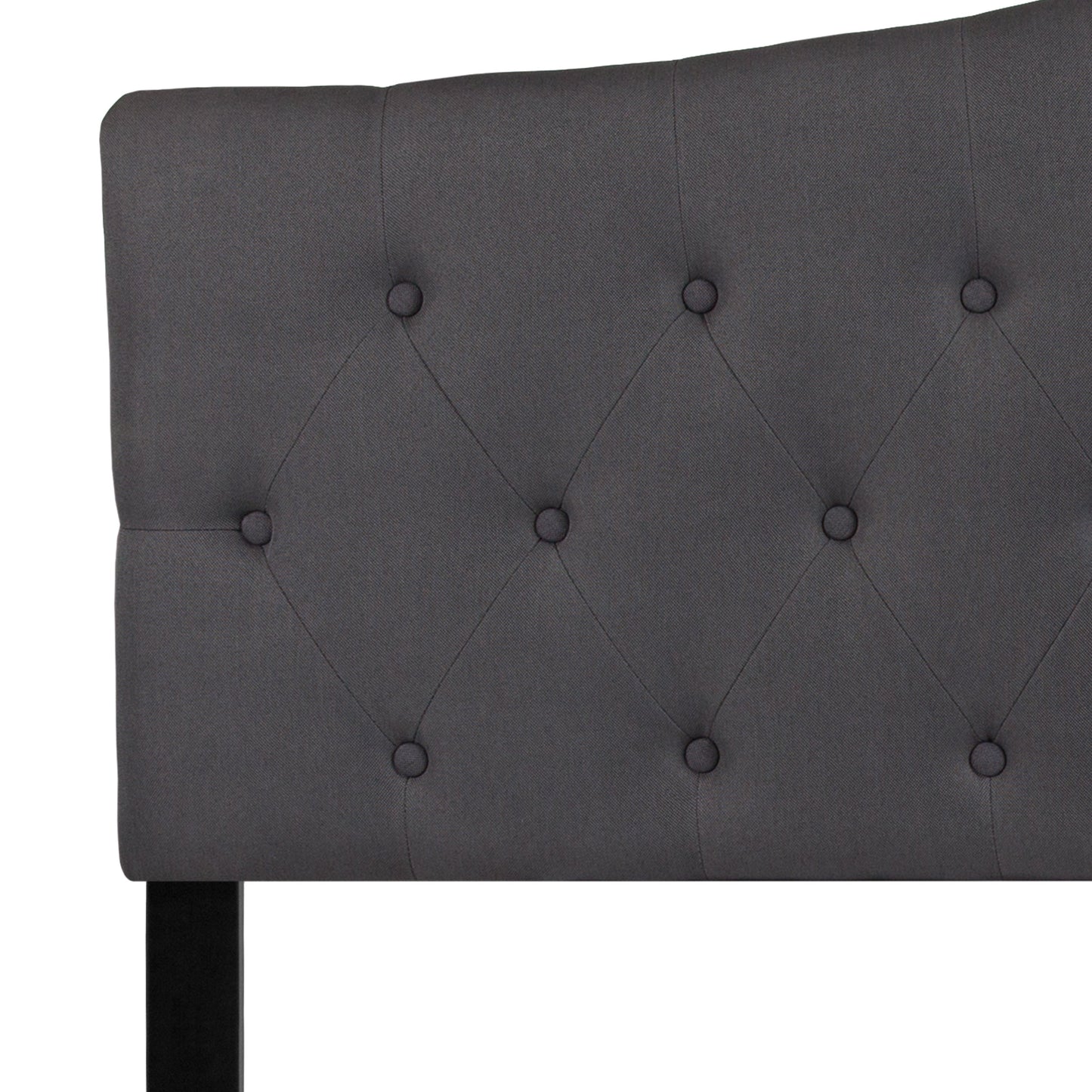 Queen Headboard-Gray Fabric HG-HB1708-Q-DG-GG