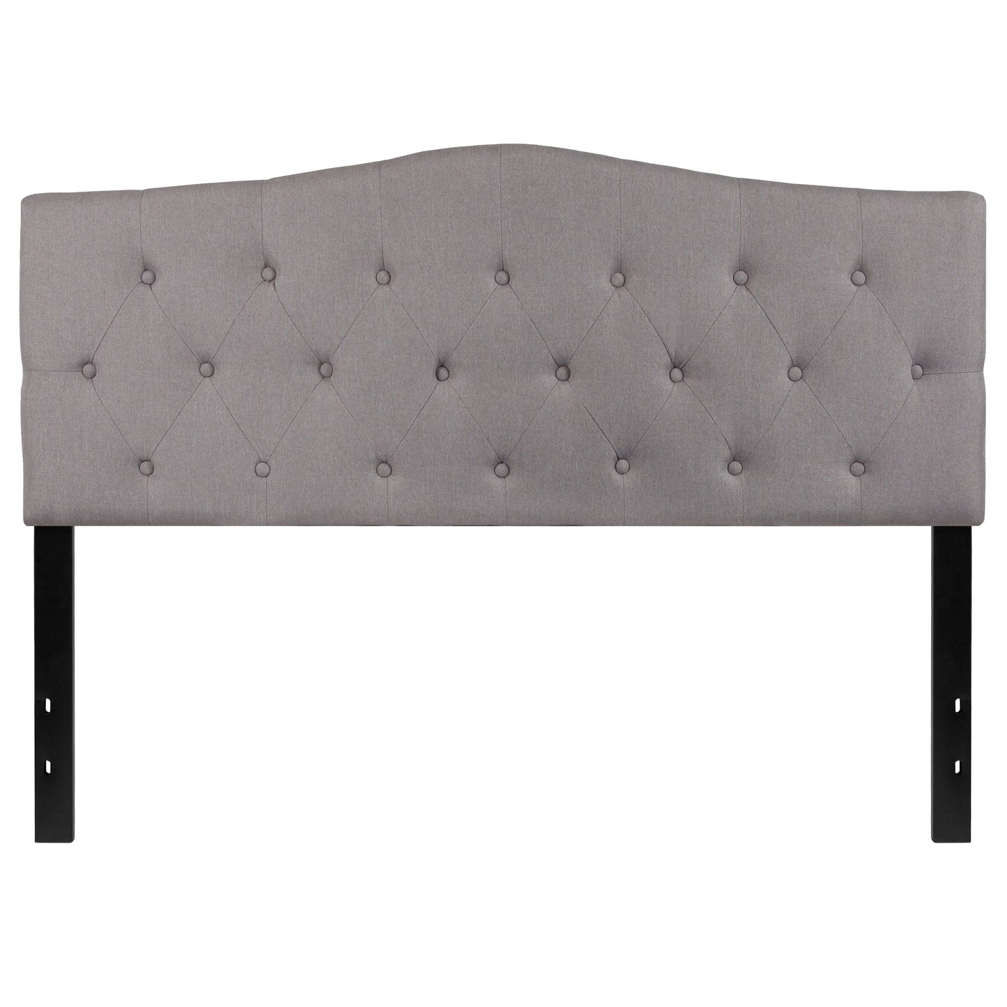 Queen Headboard-Gray Fabric HG-HB1708-Q-LG-GG