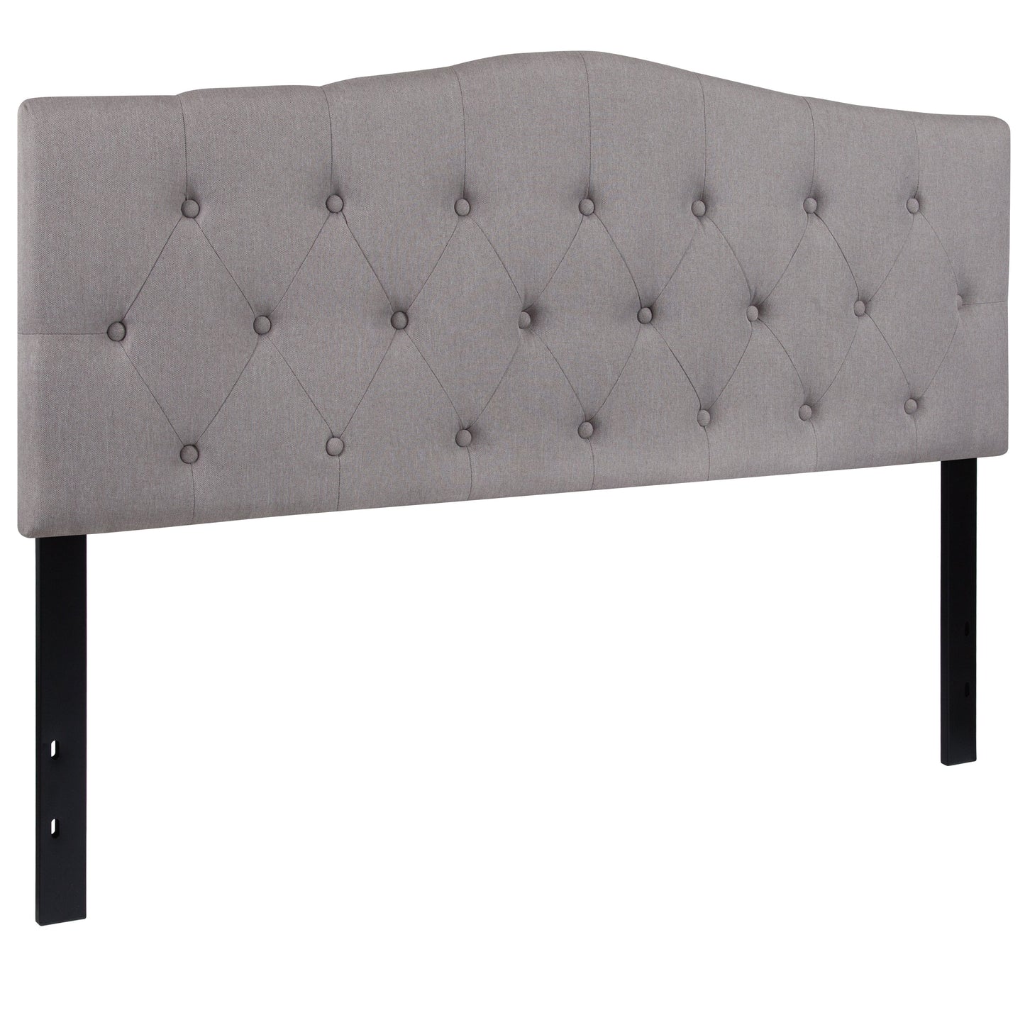 Queen Headboard-Gray Fabric HG-HB1708-Q-LG-GG