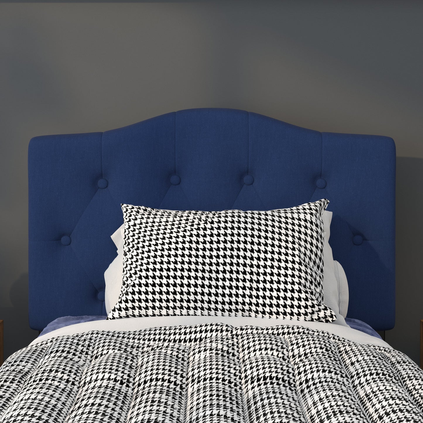 Twin Headboard-Navy Fabric HG-HB1708-T-N-GG