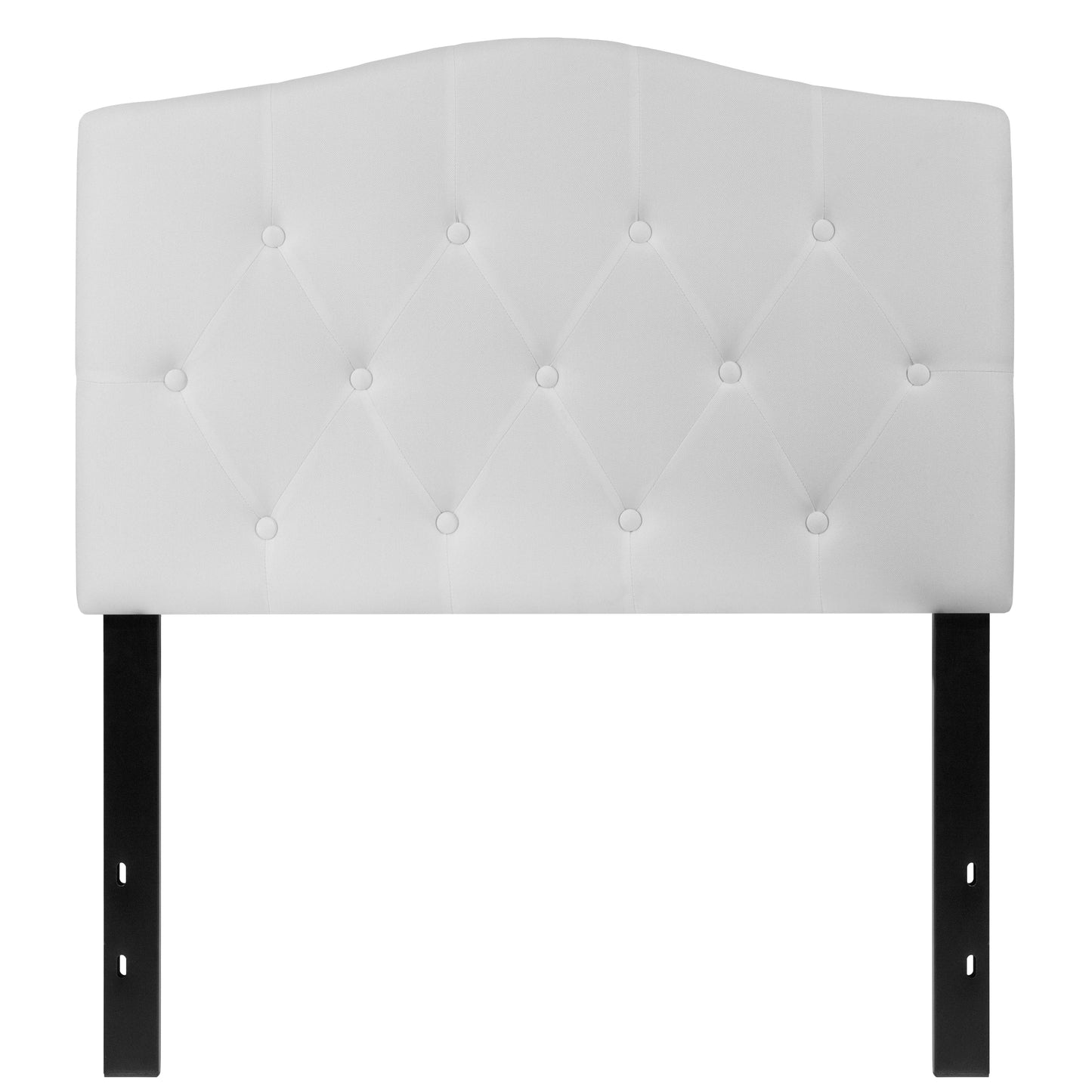 Twin Headboard-White Fabric HG-HB1708-T-W-GG