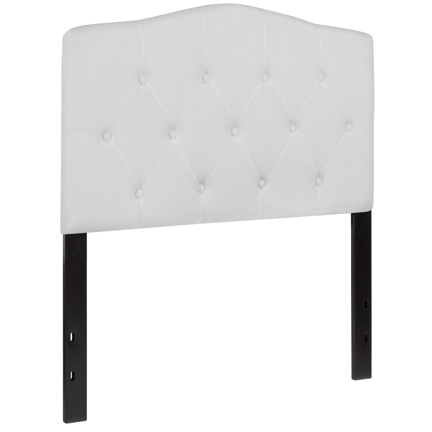 Twin Headboard-White Fabric HG-HB1708-T-W-GG