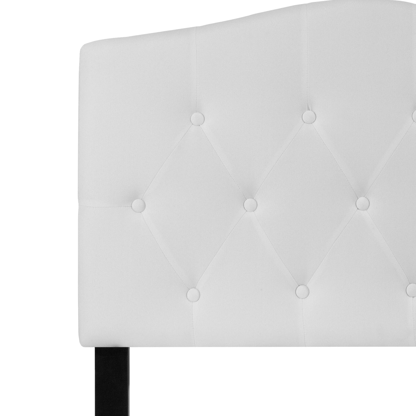 Twin Headboard-White Fabric HG-HB1708-T-W-GG