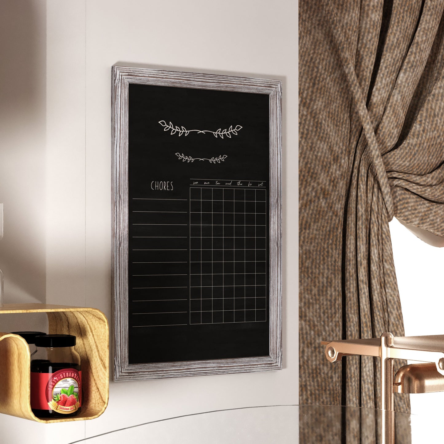 Whitewashed Hanging Chalkboard HGWA-2GD-CRE8-691315-GG