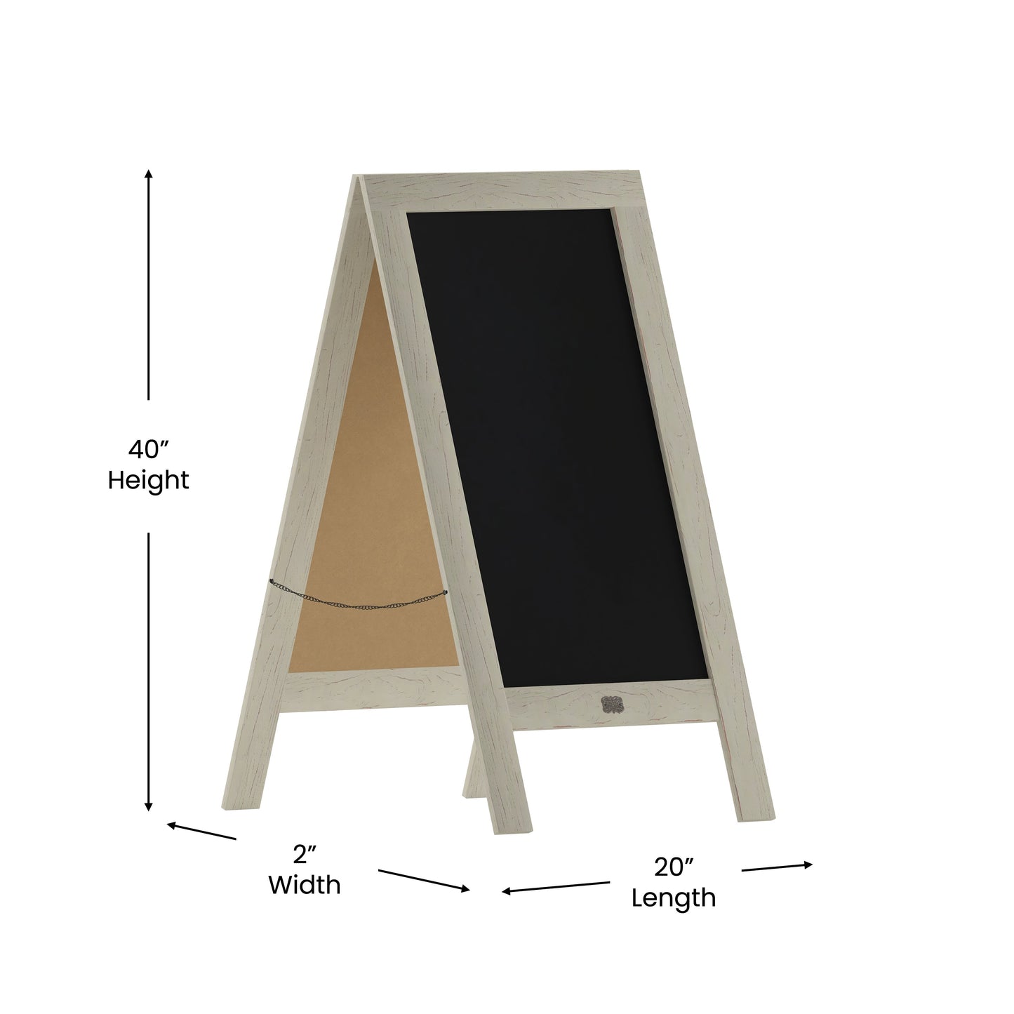 White A-Frame Chalkboard HGWA-GDI-CRE8-454315-GG