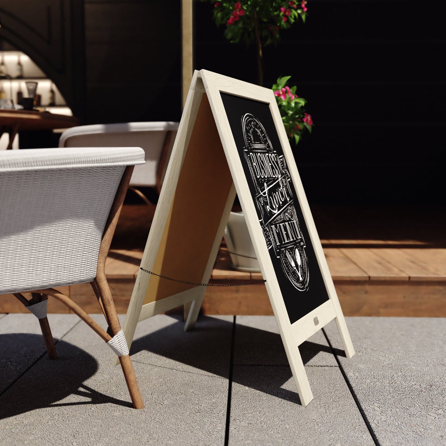 White A-Frame Chalkboard HGWA-GDI-CRE8-454315-GG