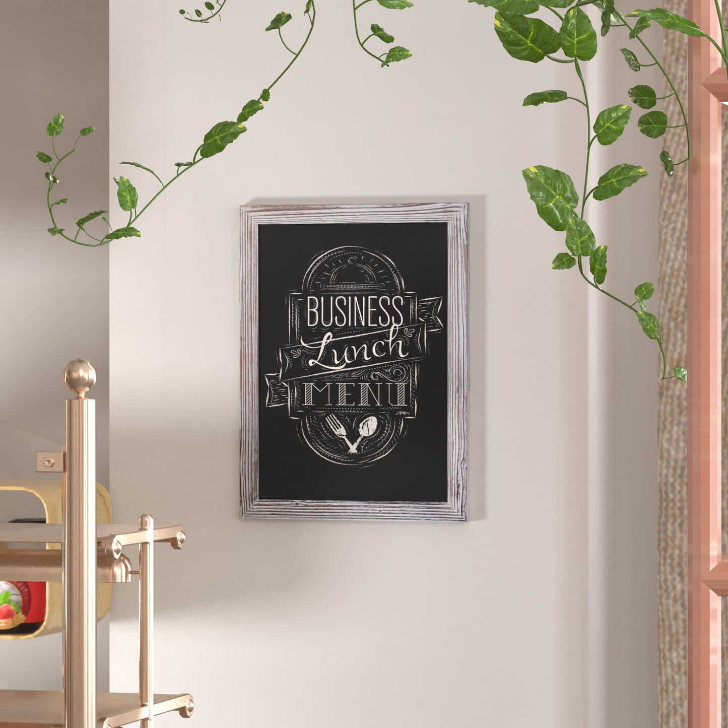 Whitewashed Hanging Chalkboard HGWA-GDIS-CRE8-752315-GG