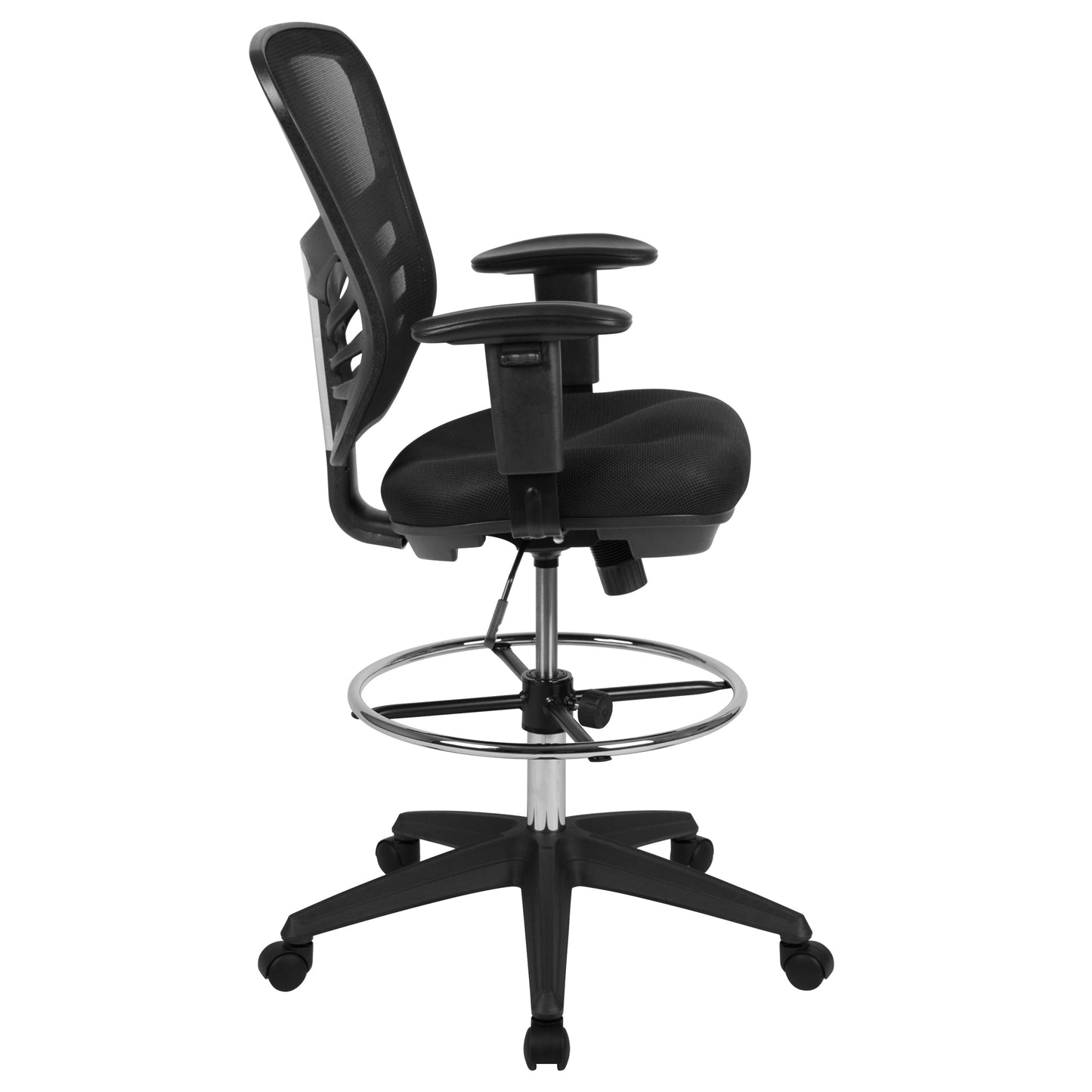 Black Draft Chair-Black Frame HL-0001-1CBLACK-GG