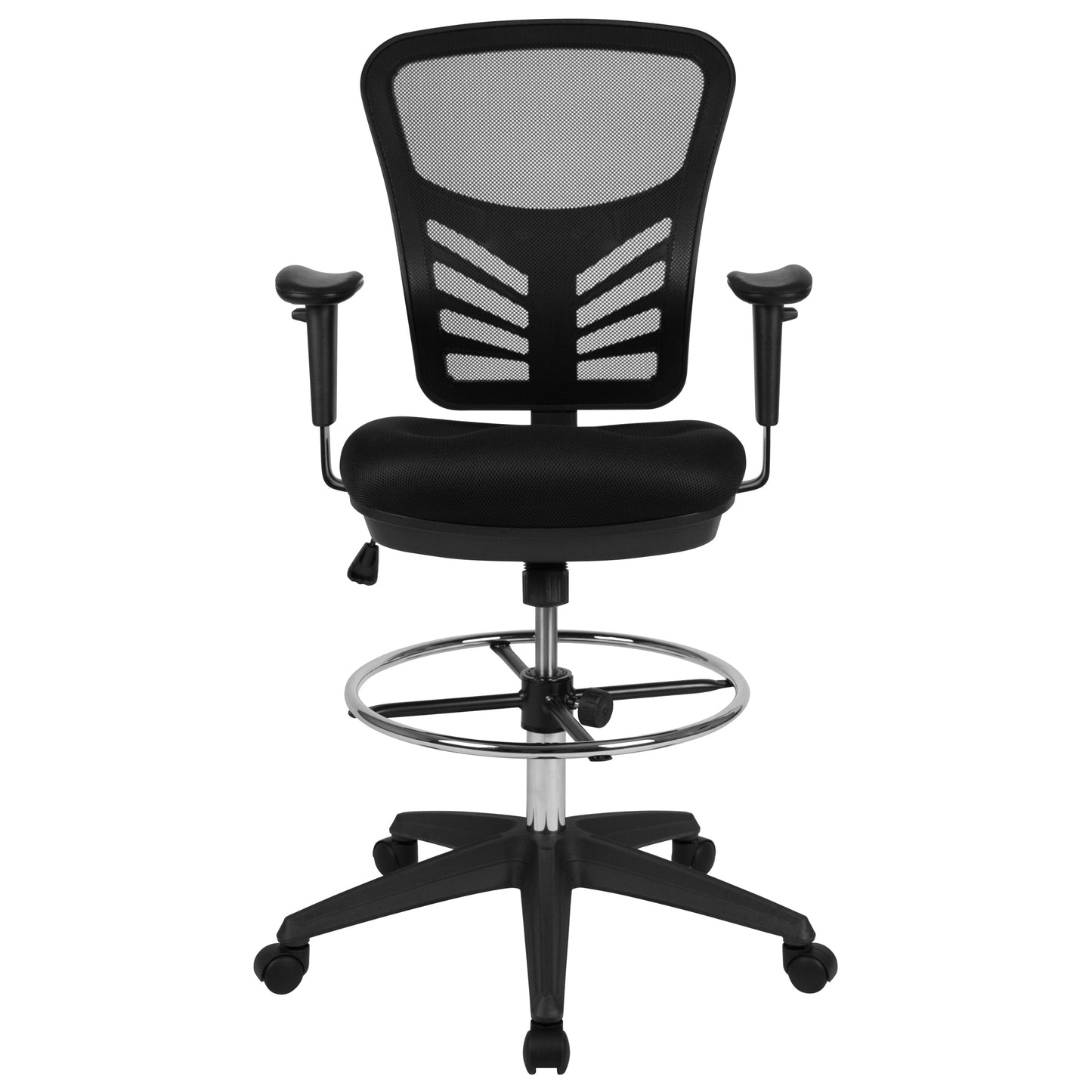 Black Draft Chair-Black Frame HL-0001-1CBLACK-GG