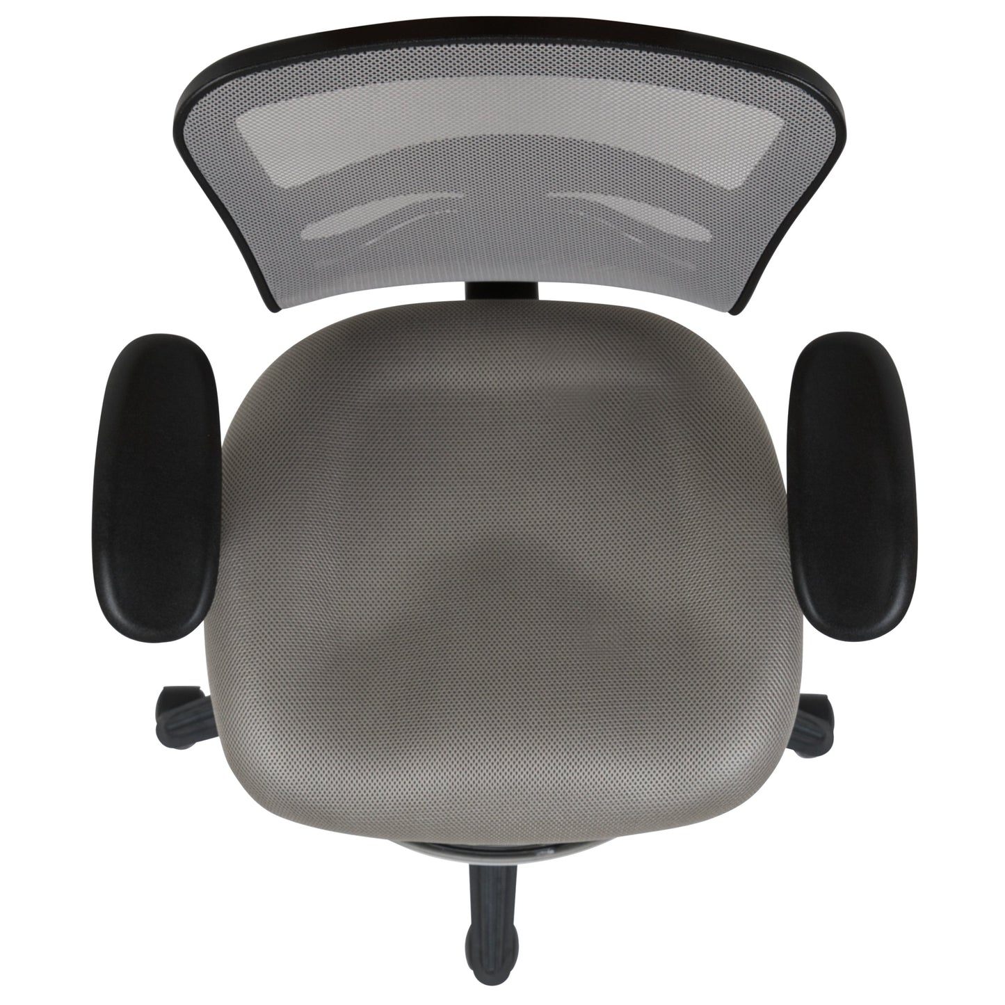 Gray Draft Chair-Black Frame HL-0001-1CBLACK-LTGY-GG