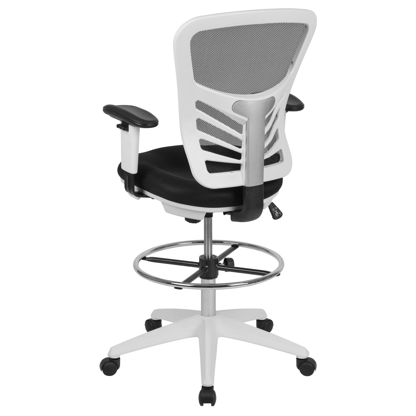 Black Draft Chair-White Frame HL-0001-1CWHITE-GG