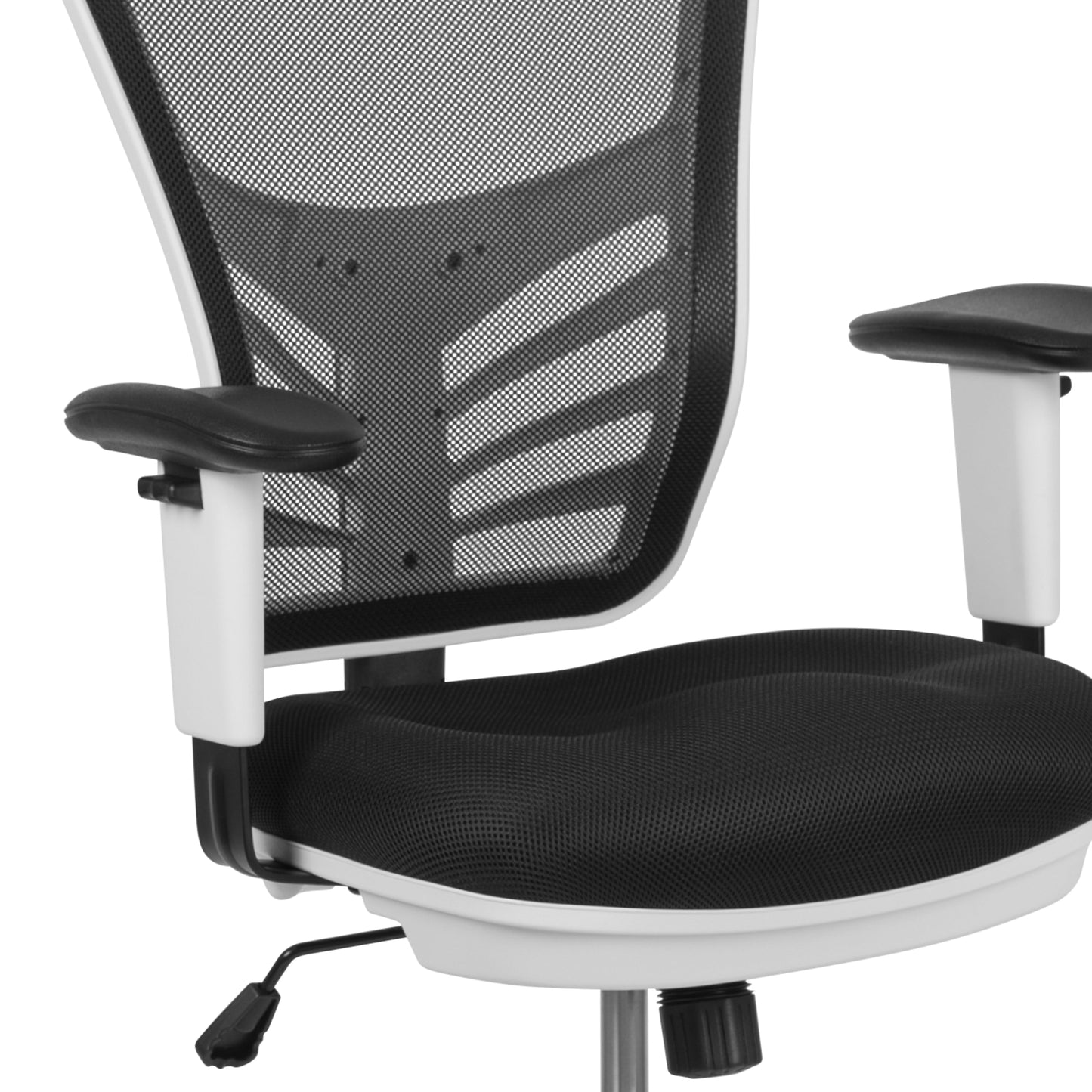 Black Draft Chair-White Frame HL-0001-1CWHITE-GG