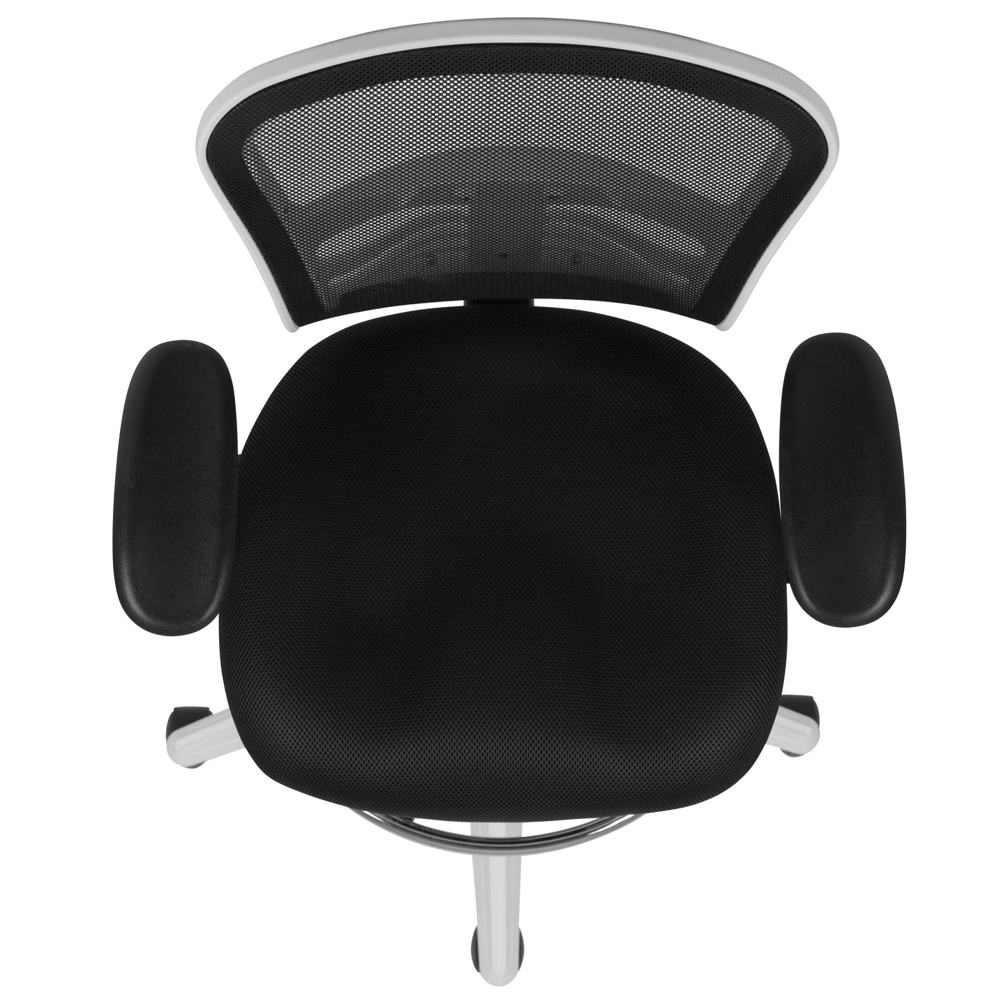 Black Draft Chair-White Frame HL-0001-1CWHITE-GG