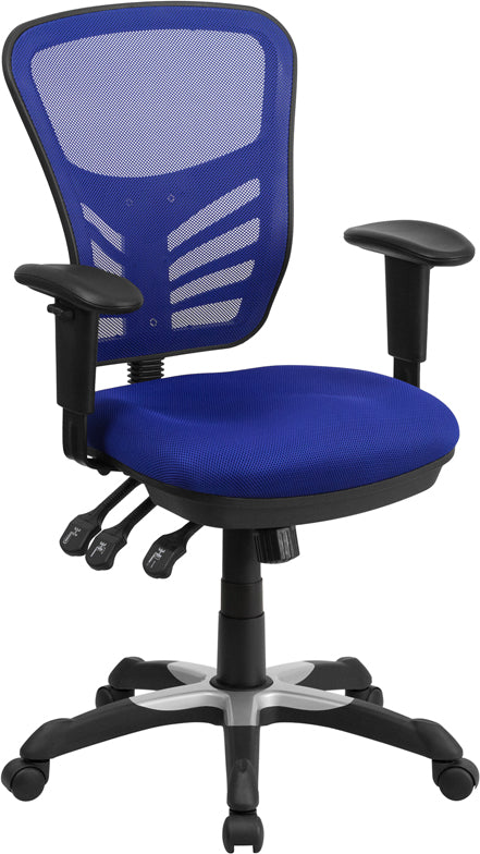 Blue Mid-Back Mesh Chair HL-0001-BL-GG