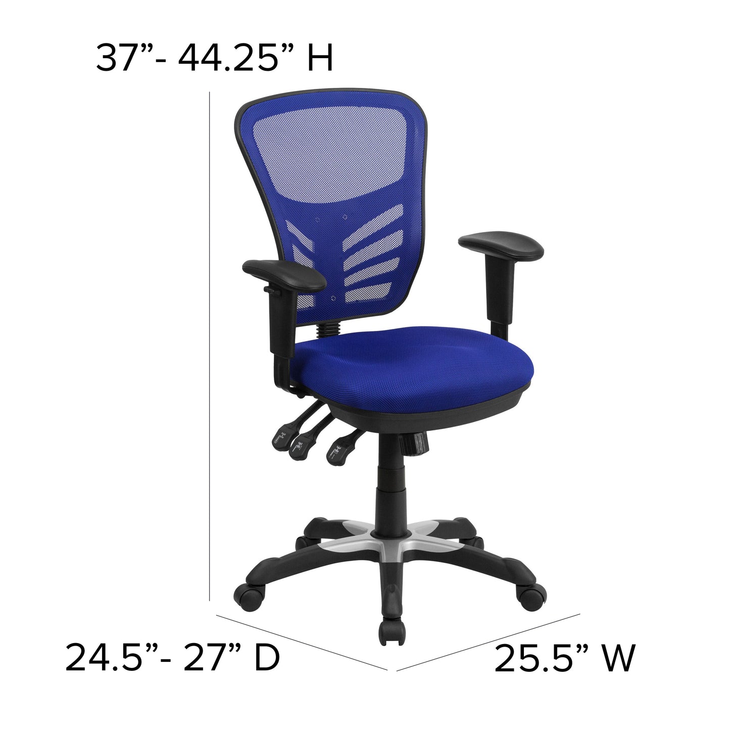 Blue Mid-Back Mesh Chair HL-0001-BL-GG