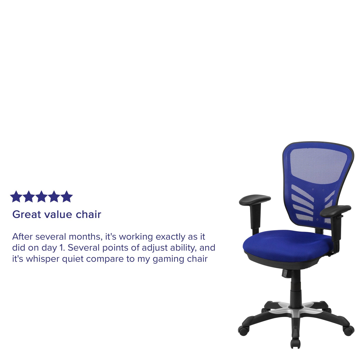 Blue Mid-Back Mesh Chair HL-0001-BL-GG