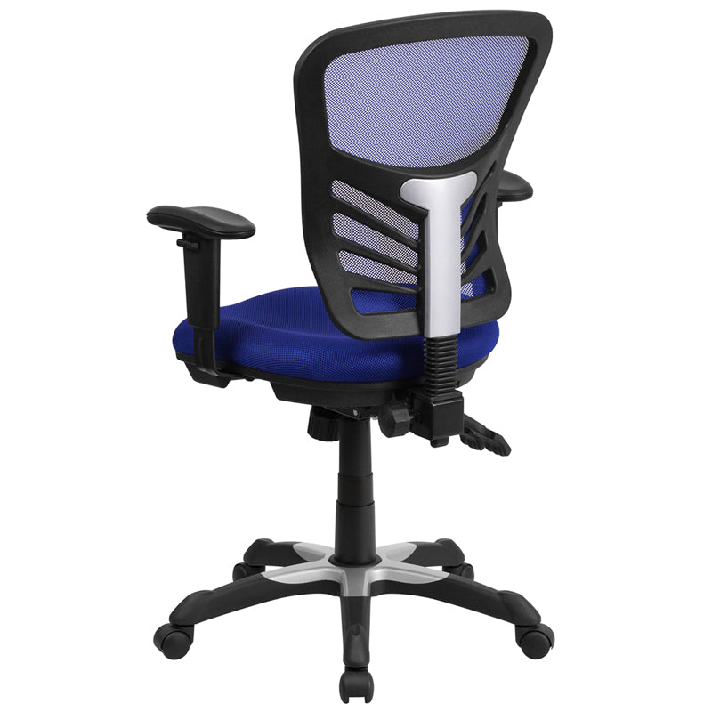 Blue Mid-Back Mesh Chair HL-0001-BL-GG